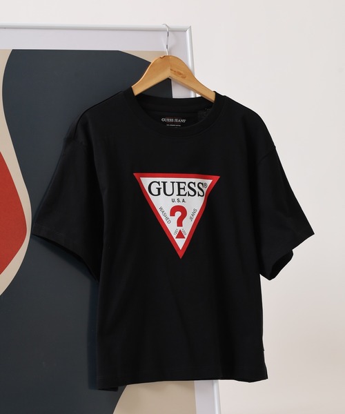 tシャツ 半袖 GUESS JEANS GJ SS CN BOXY ICONIC TEE ゲス クロップド