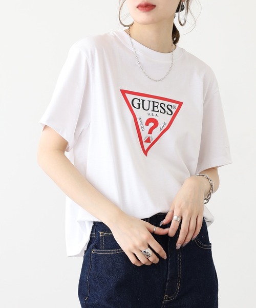 tシャツ 半袖 GUESS JEANS GJ SS CN BOXY ICONIC TEE ゲス クロップド