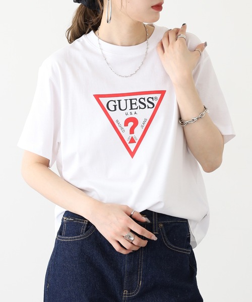 tシャツ 半袖 GUESS JEANS GJ SS CN BOXY ICONIC TEE ゲス クロップド