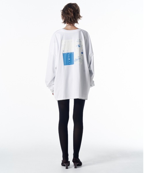 JOSE MOON（ジョゼムーン） tシャツ OVER PRINT LONG TSHIRT/オーバー