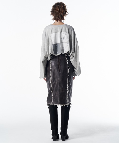 JOSE MOON（ジョゼムーン） tシャツ OVER PRINT LONG TSHIRT/オーバー