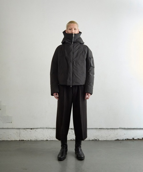 ダウンジャケット ダウン 「NVRFRGT」HOODED PUFFER JACKET メンズの画像