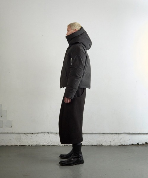 ダウンジャケット ダウン 「NVRFRGT」HOODED PUFFER JACKET メンズの画像