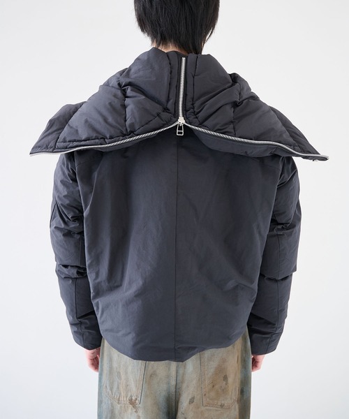 ダウンジャケット ダウン 「NVRFRGT」HOODED PUFFER JACKET メンズの画像