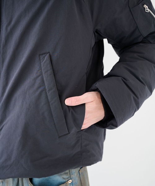 ダウンジャケット ダウン 「NVRFRGT」HOODED PUFFER JACKET メンズの画像