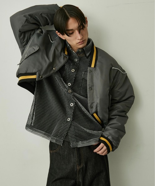 BLANK HOTEL スタジャン Bolero-Style Padded Award Jacket / ボレロ