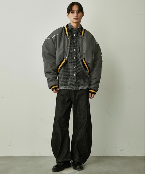 BLANK HOTEL スタジャン Bolero-Style Padded Award Jacket / ボレロ