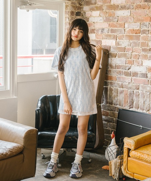 「URBAN CHERRY」 「KIDS」半袖ワンピース X-SMALL ホワイト キッズ_画像5