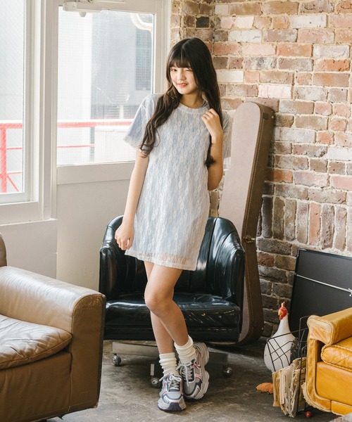 「URBAN CHERRY」 「KIDS」半袖ワンピース X-SMALL ホワイト キッズ_画像6