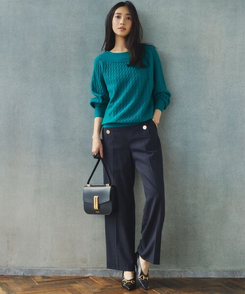 「23区」 パンツ 36 ネイビー レディース_画像2