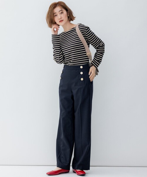 「23区」 パンツ 36 ネイビー レディース_画像4