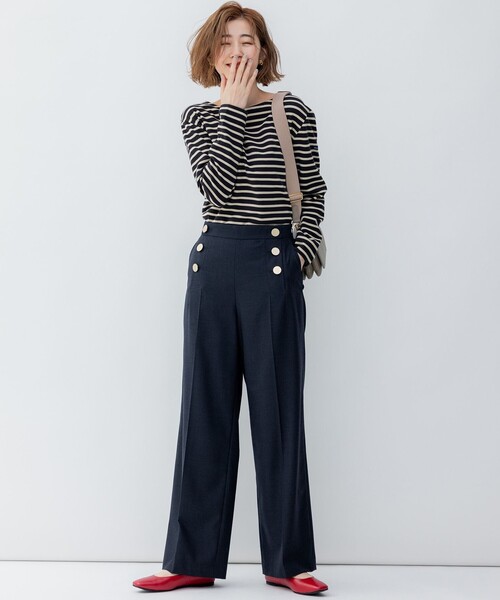 「23区」 パンツ 36 ネイビー レディース_画像5
