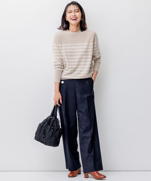 「23区」 パンツ 36 ネイビー レディース_画像9