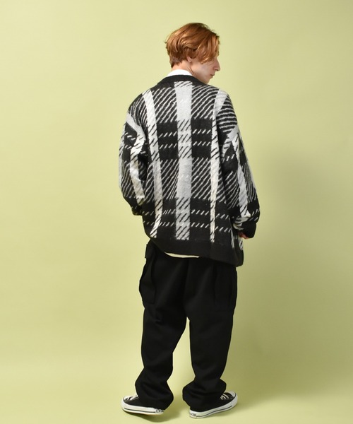 「Starting Over」 「HALHAM」ニットカーディガン M チャコールグレー メンズ_画像3