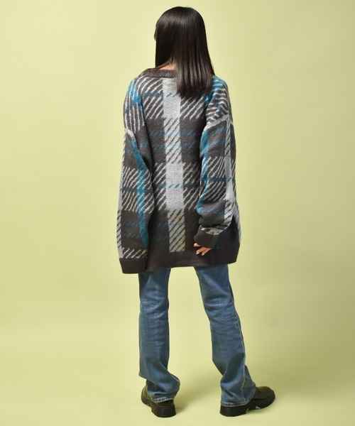 「Starting Over」 「HALHAM」ニットカーディガン M チャコールグレー メンズ_画像6