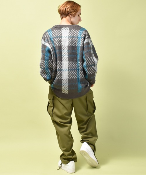 「Starting Over」 「HALHAM」ニットカーディガン M チャコールグレー メンズ_画像9