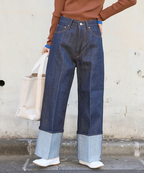 「FREAK'S STORE」 デニムパンツ MEDIUM ネイビー レディース_画像6