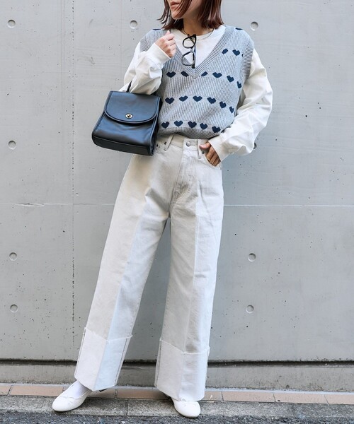 「FREAK'S STORE」 デニムパンツ MEDIUM ネイビー レディース_画像9