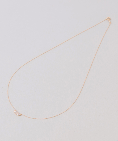 ネックレス beansパヴェダイヤネックレス K18 レディースの画像