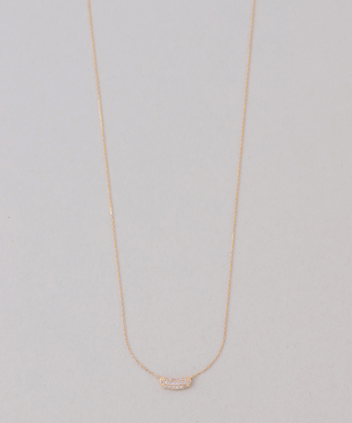 ネックレス beansパヴェダイヤネックレス K18 レディースの画像