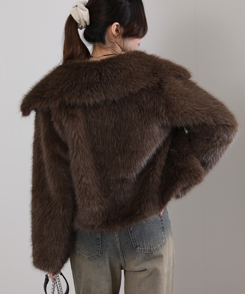 pumpkin port（パンプキンポート） コート アウター ビッグ襟 フェイク