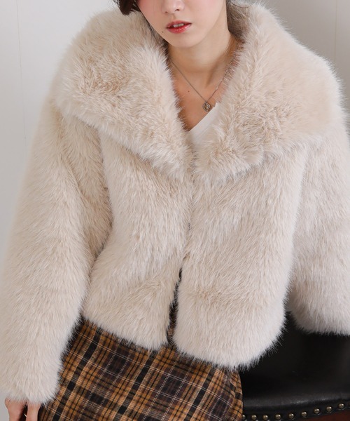 pumpkin port（パンプキンポート） コート アウター ビッグ襟 フェイク