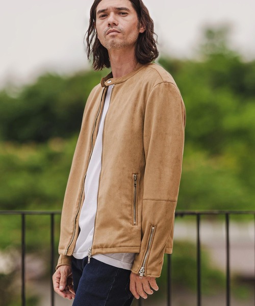 「CAMBIO」 ブルゾン L ベージュ メンズ_画像8