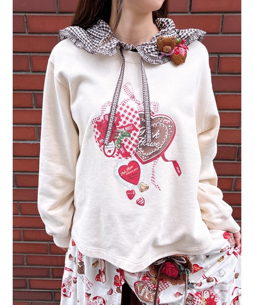 PINK HOUSE（ピンクハウス） tシャツ ギンガムチェックフリル襟使い