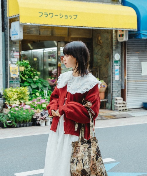 「kutir」 長袖ワンピース SMALL レッド レディース_画像3