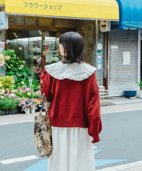 「kutir」 長袖ワンピース SMALL レッド レディース_画像4