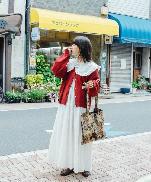 「kutir」 長袖ワンピース SMALL レッド レディース_画像5