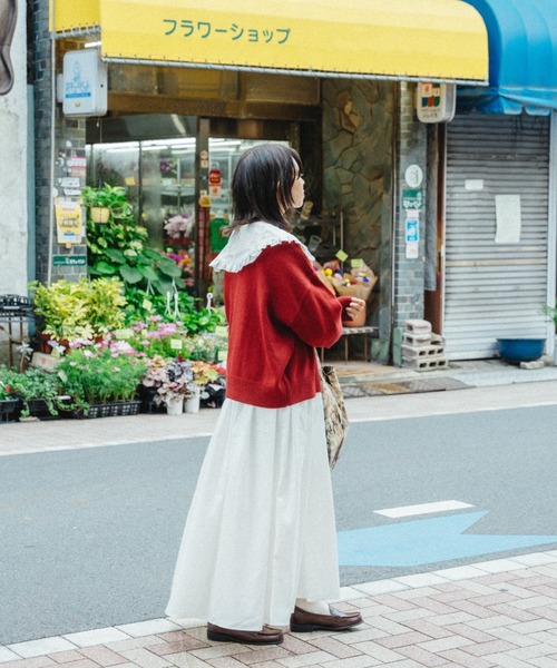 「kutir」 長袖ワンピース SMALL レッド レディース_画像6
