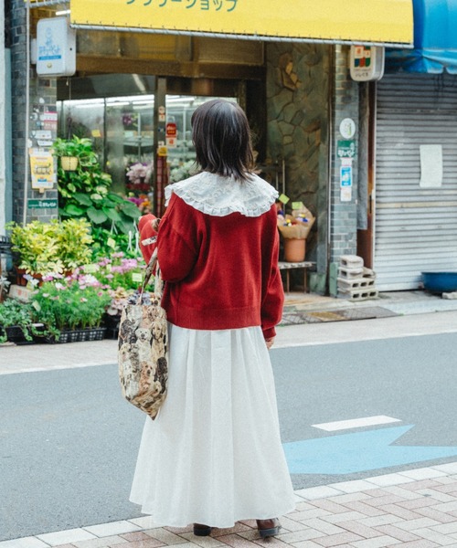 「kutir」 長袖ワンピース SMALL レッド レディース_画像7