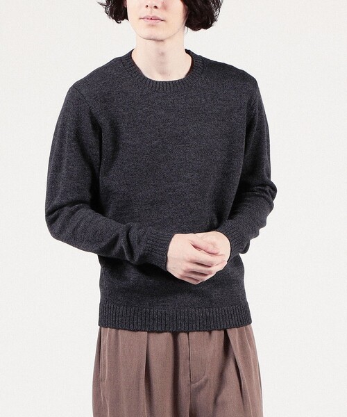 「TOMORROWLAND」 長袖ニット S チャコールグレー メンズ_画像5