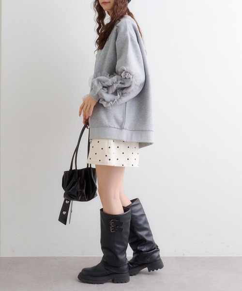 w closet（ダブルクローゼット） tシャツ チュールフリルスウェット