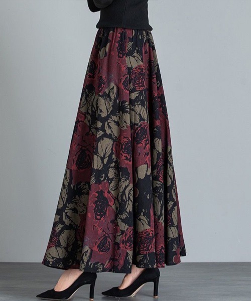140t*美品 グレースコンチネンタル フラワー ジャガード ロングスカート スカート フラワージャガードロングスカート : ZOZOTOWN Yahoo!店