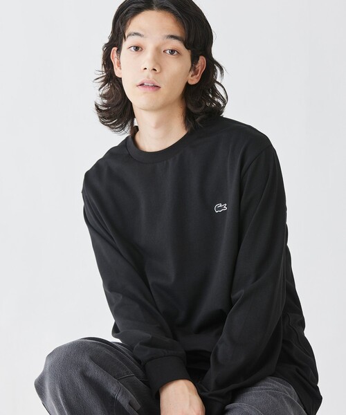 メンズ☆LACOSTE　極美品　ブラック　長袖カットソー　袖ロゴ両面ロゴ　XL LACOSTE（ラコステ） 長袖Tシャツ 3 グリーン メンズ : ZOZOTOWN Yahoo
