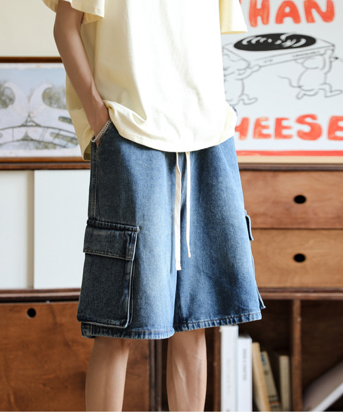 「neos」 ハーフパンツ LARGE サックスブルー メンズ_画像6