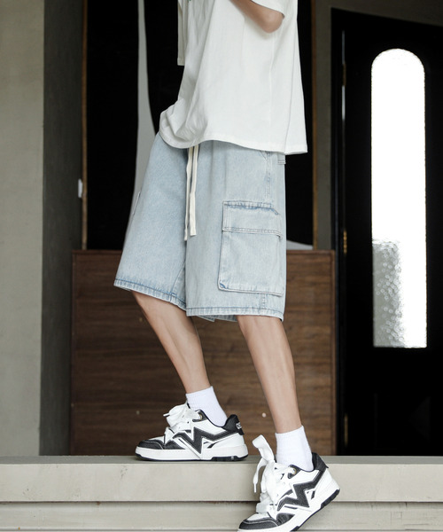 「neos」 ハーフパンツ LARGE サックスブルー メンズ_画像8