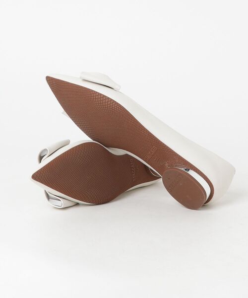 「STACCATO」 フラットパンプス 23.5cm ホワイト レディース_画像3