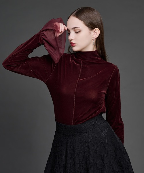 Ellno de Mavie（エルノデメヴィ） tシャツ ソデシアーフリルアソート