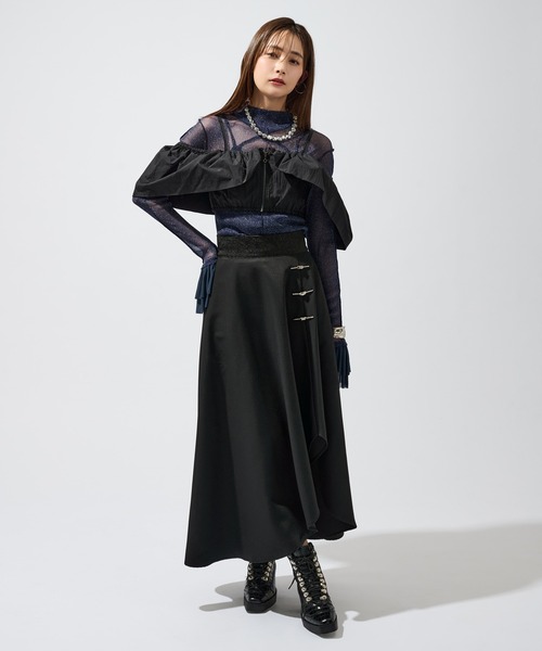 Ellno de Mavie（エルノデメヴィ） tシャツ ソデフリルラメシアー
