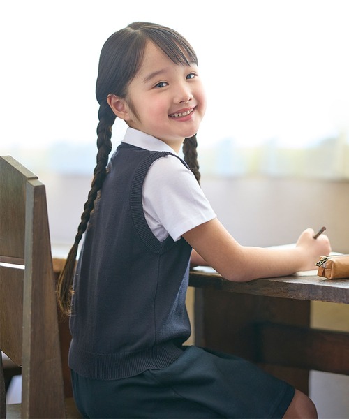 ブラウス シャツ 「面接」天竺素材の半袖ブラウス キッズ 子供服 女の子の画像