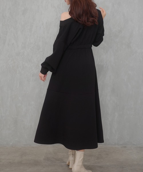 「CENEA」 長袖ワンピース MEDIUM ブラック レディース_画像3