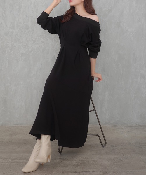 「CENEA」 長袖ワンピース MEDIUM ブラック レディース_画像4