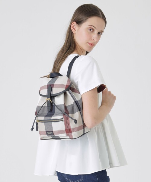 デイバック リュック クレストブリッジチェックPVCバックパック レディースの画像