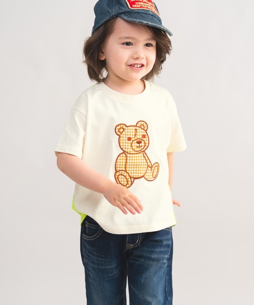 【95㎝】キッズ（男の子）ベア Tシャツ ami amie（アミアミ） tシャツ ＊綿100%＊テディベアTシャツ キッズ