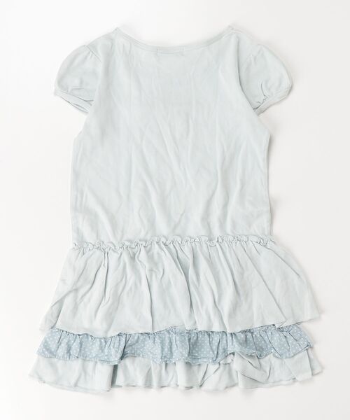 「Shirley Temple」 「KIDS」フリル半袖ワンピース 130 ブルー キッズ_画像2