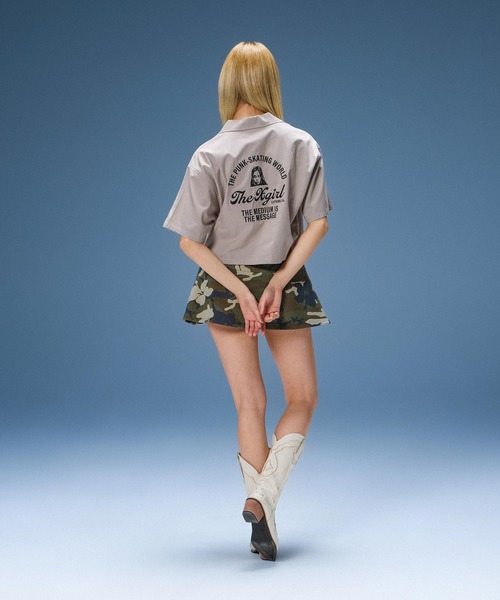 X-girl（エックスガール） スカート HIBISCUS CAMOUFLAGE SWEAT SKIRT