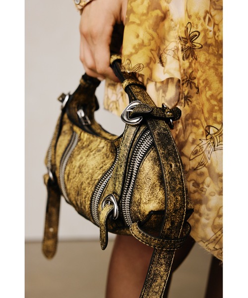Desigual(デシグアル) ショルダーバッグ U - 黒×白×ブラウン レザー デシグアル Desigual ショルダーバッグ （ブラウン） - ファッション